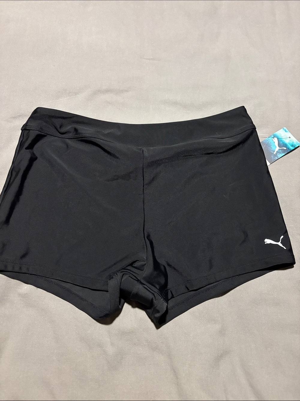 Puma Black Women's Performance Swim Shorts NWT SZ L